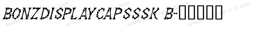 BonzDisplayCapsSSK B字体转换